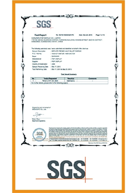 China First (Shenzhen) Display Packaging Co.,Ltd certificaten